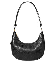 Tory-Burch-T-Monogram-Leather-Crescent-Bag-Black