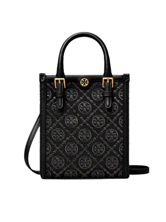 Tory-Burch-T-Monogram-Mini-Tote-Black