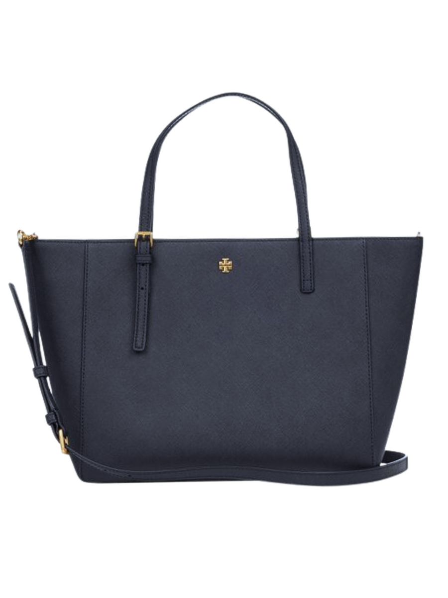 Tory Burch Emerson Small Tote Navy Balilene