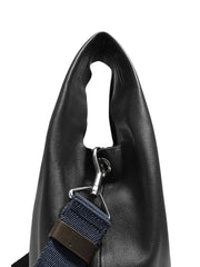 BYL Medium Black Leather Paper Bag