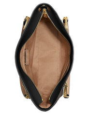 bagian-dalam-Coach- Cammie -Chain -Tote- In- Signature -Canvas -Gold-/-Brown -Black