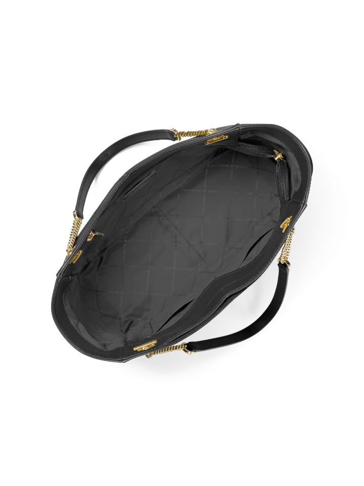 Michael Kors Jet Set Travel Medium Saffiano Leather Dome Satchel Black –  Balilene