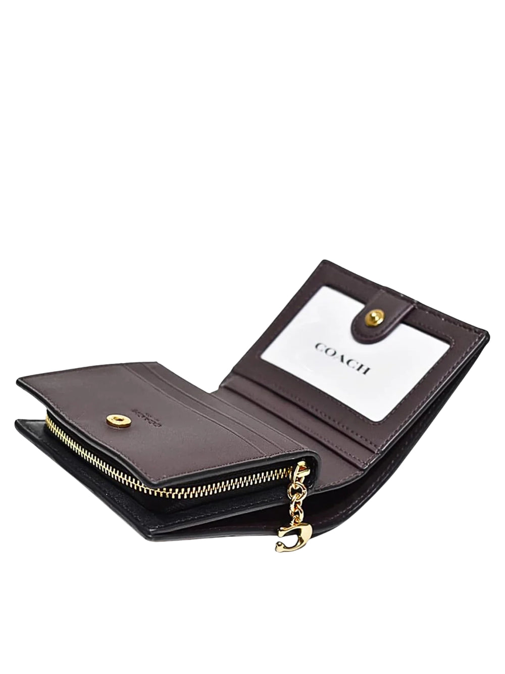 dalam-Coach-Snap-Wallet-Crocodile-Embossed-Leather-Black