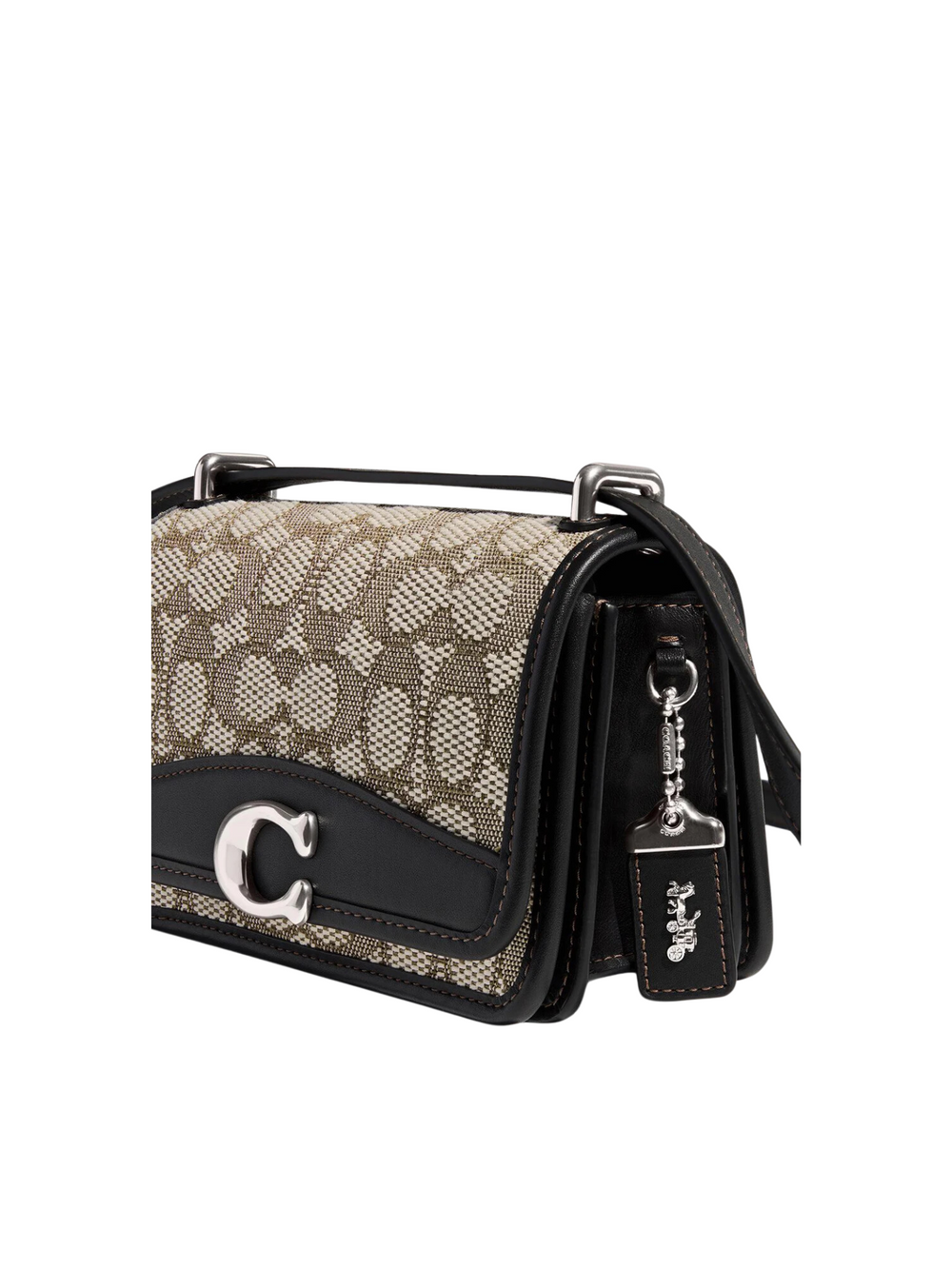detail-Coach-Bandit-Crossbody-In-Signature-Textile-Jacquard-Cocoa-Black
