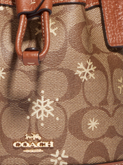 detail-Coach- Dempsey-Drawstring- Bucket -Bag -15 -In- Signature -Canvas -With- Snowflake Print -Khaki -Multi