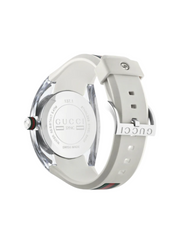 detail-Gucci-Sync-Stainless-Steel-Silver-White-Rubber-Strap-Watch