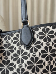 detail-Kate-Spade-Flower-Jacquard-Large-Open-Tote-Sand-Multi-balilene