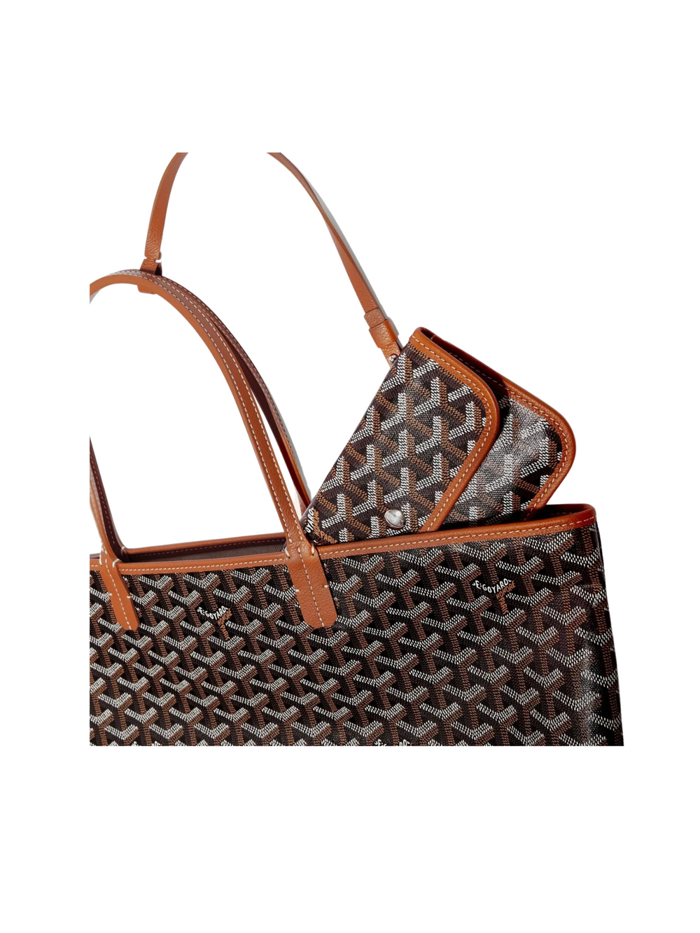 detail-atas-Goyard-Saint-Louis-PM-Tote-Bag-Black-Tan