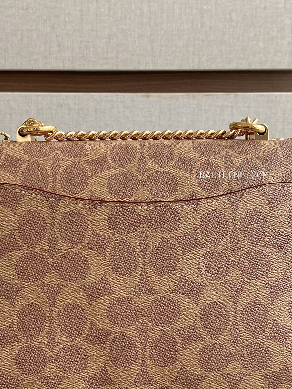 detail-belakang-Coach-Klare-Crossbody-Bag-In-Signature-Canvas-With-Rose-Print-Tan-Multi-balilene