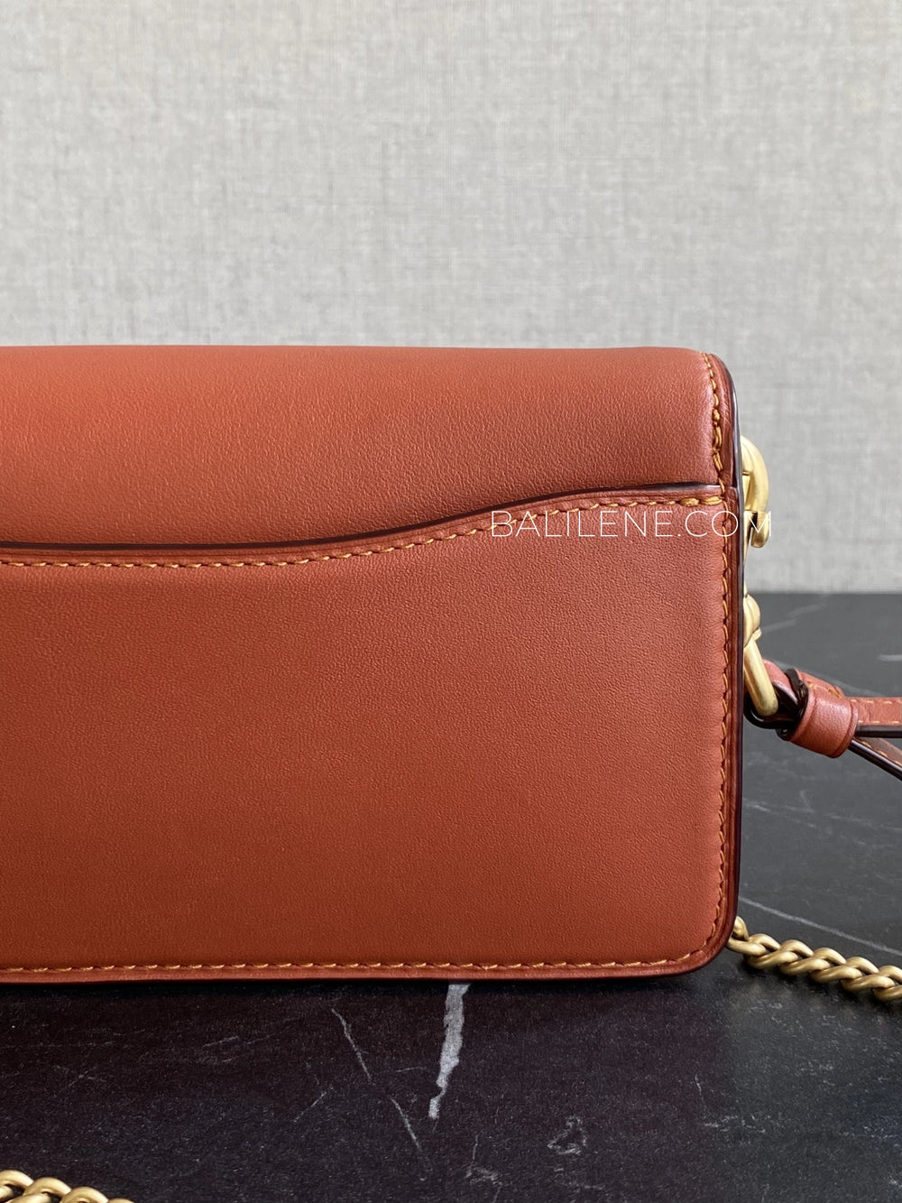 detail-belakang-Coach-Tabby-Wristlet-In-Signature-Canvas-Tan-Rust-balilene