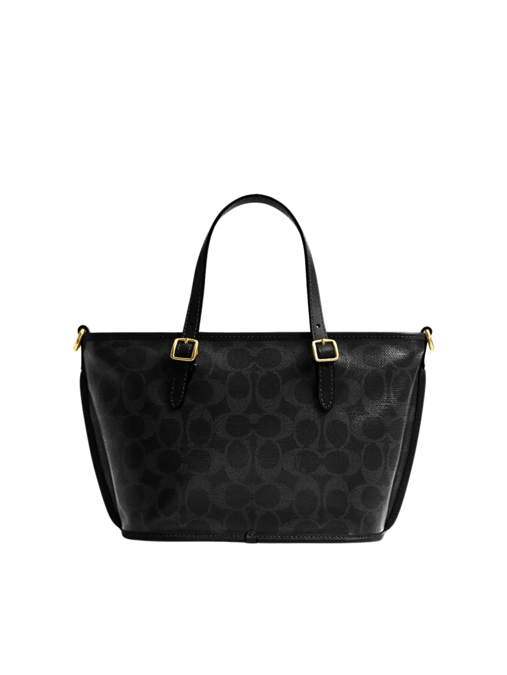 detail-belakang-Coach-Taxi-Tote-Bag-21-In-Signature-Canvas-Black