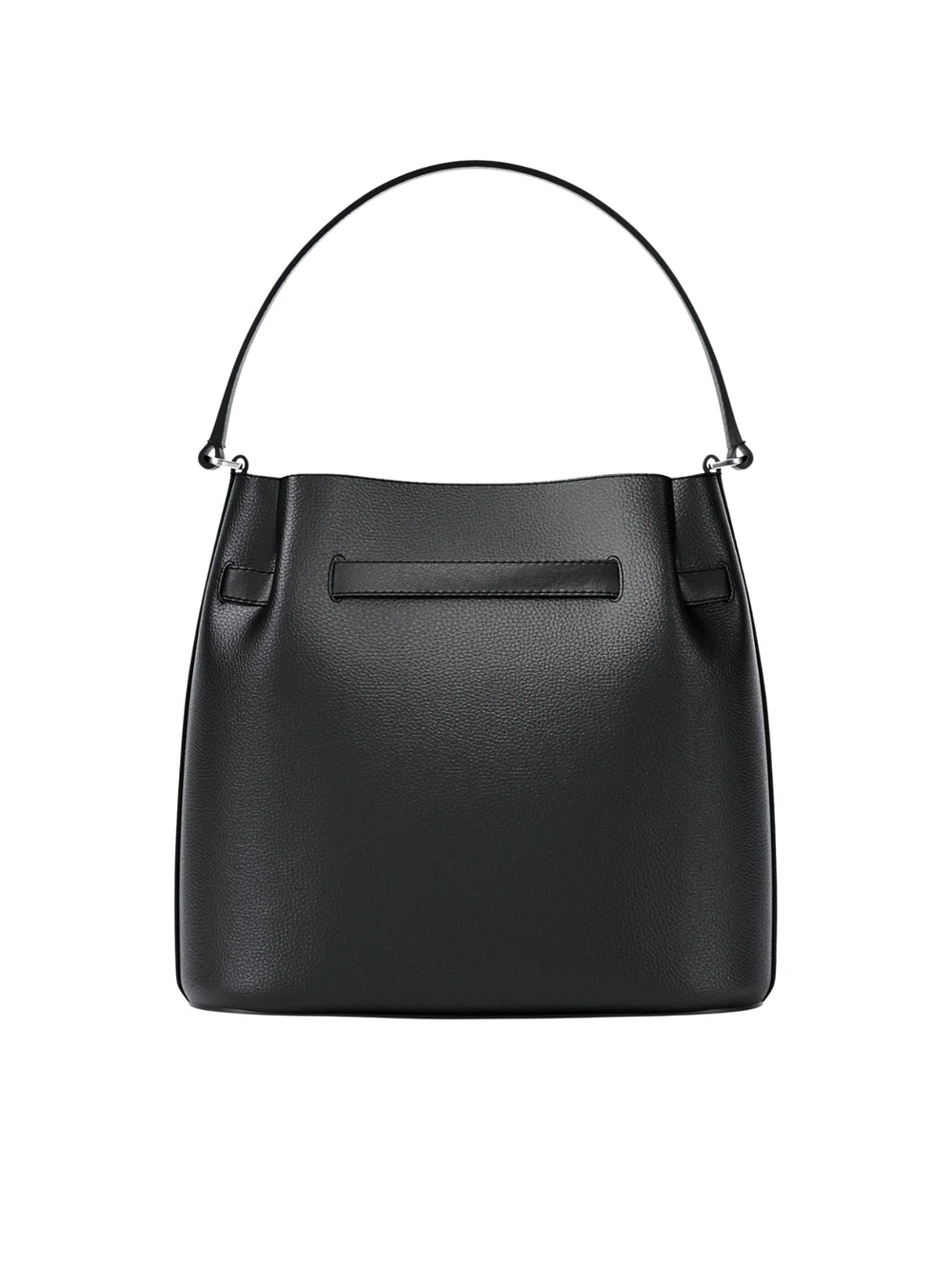 detail-belakang-Michael-Kors-Carson-Medium-Pebbled-Leather-Convertible-Bucket-Crossbody-Bag-Black