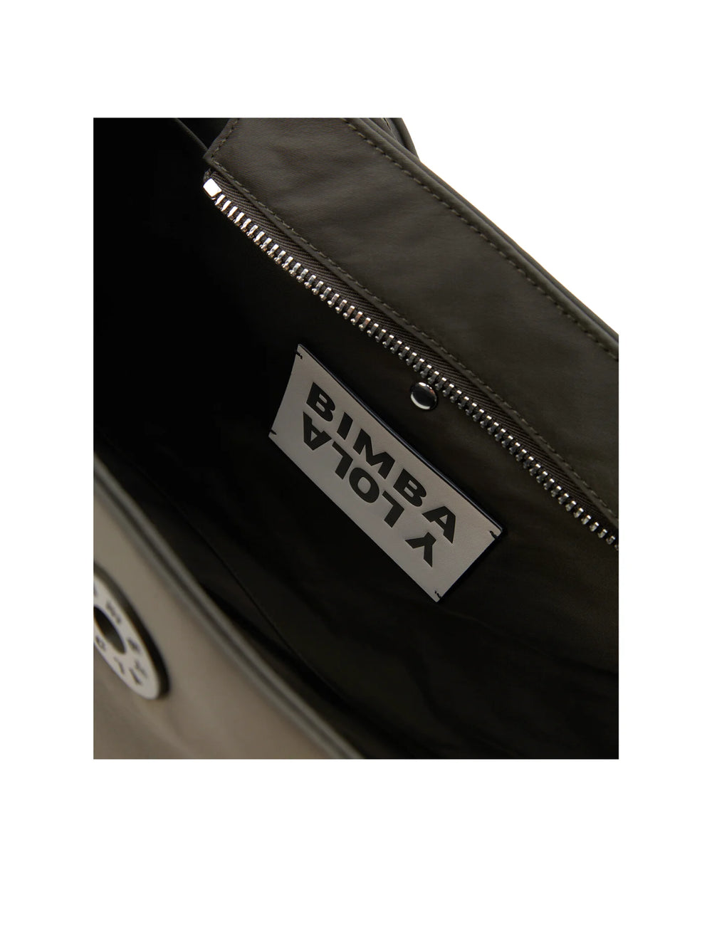 detail-dalam-Bimba-Y-Lola-Chimo-Logo-Plaque-Large-Nylon-Shopper-Bag-Dark-Green