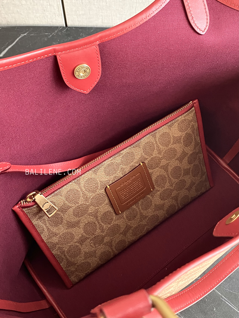 detail-dalam-Coach-Box-Program-Coated-Canvas-Signature-Day-Tote-Bag-Tan-Rust-balilene