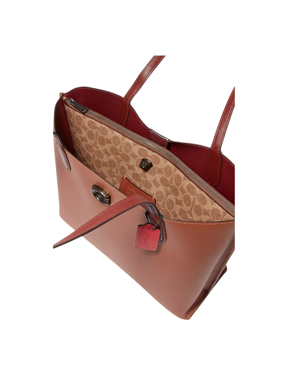 detail-dalam-Coach-Willow-Tote-In-Colorblock-With-Signature-Canvas-Interior-Saddle-Multi