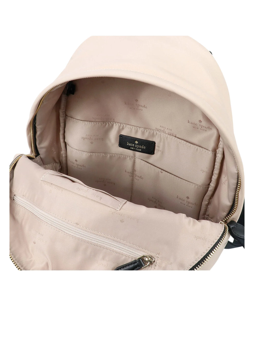 detail-dalam-Kate-Spade-Chelsea-Medium-Nylon-Backpack-Colorblock-Warm-Beige