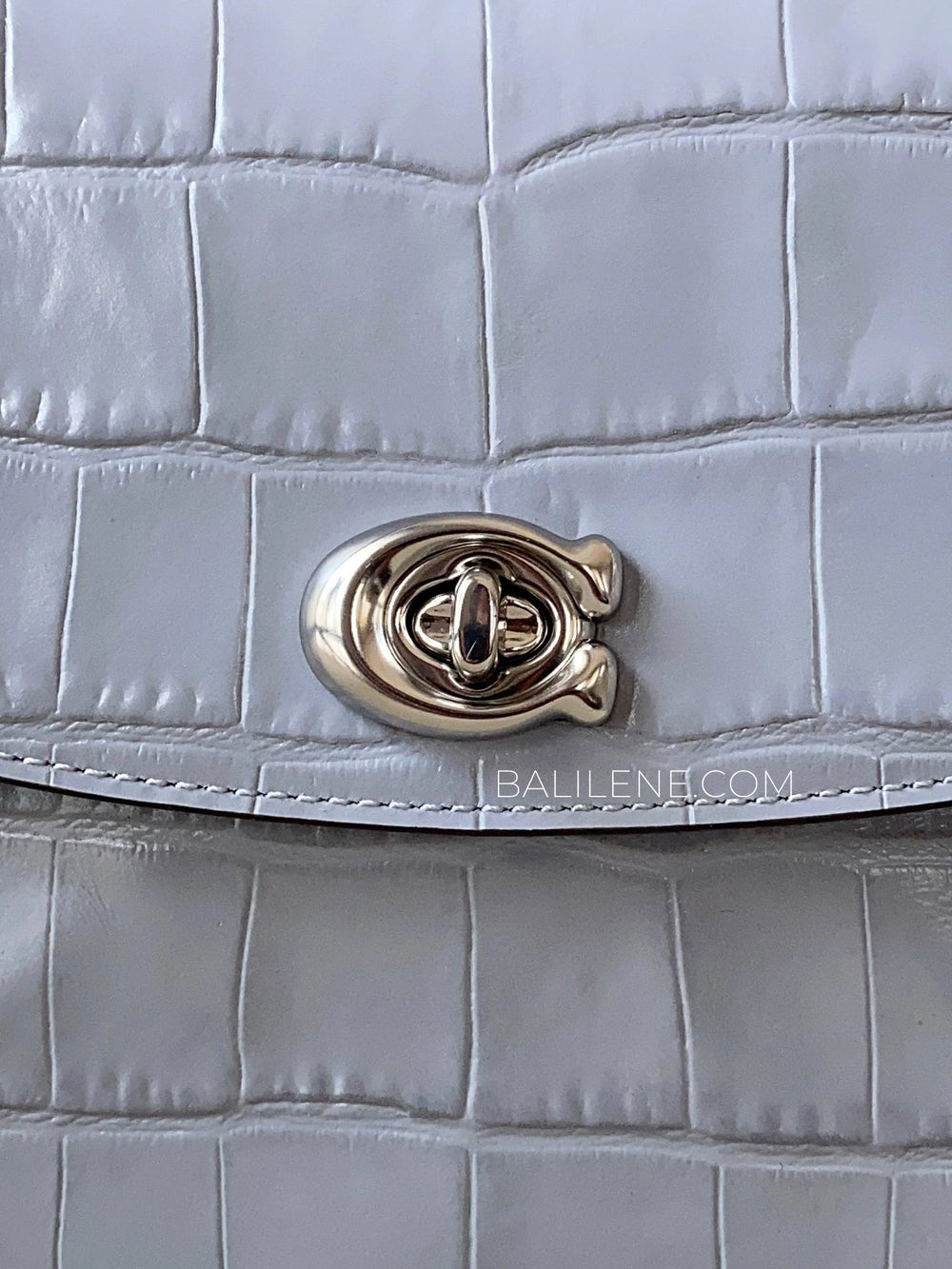 detail-depan-Coach-Cassie-19-Croc-Embossed-Crossbody-Bag-Grey-Blue-balilene