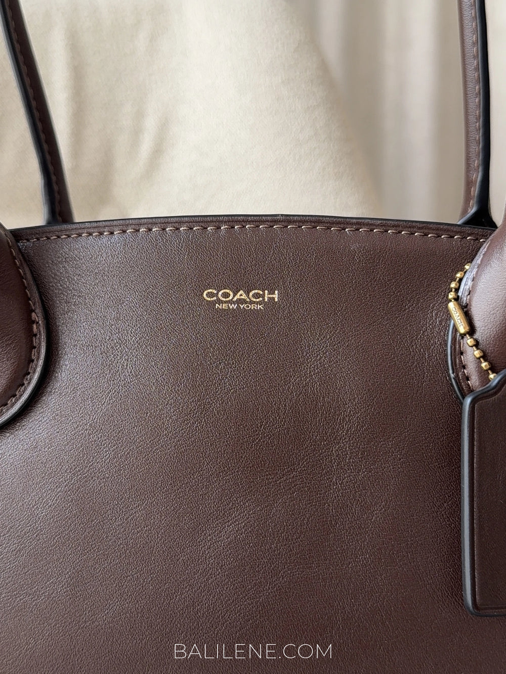 detail-depan-Coach-Empire-Carryall-Bag-34-Maple-balilene