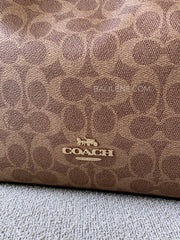 detail-depan-Coach-Laurel-Shoulder-Bag-In-Signature-Canvas-Tan-Brown-balilene