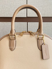 detail-depan-Coach-Sabrina-Satchel-Bag-In-Colorblock-Ivory-Taupe-balilene