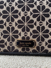 detail-depan-Kate-Spade-Flower-Jacquard-Small-Flap-Crossbody-Sand-Multi-balilene