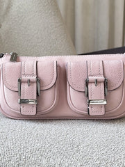 detail-depan-Michael-Kors-Zoe-Small-Nubuck-Convertible-Pochette-Smokey-Rose-balilene