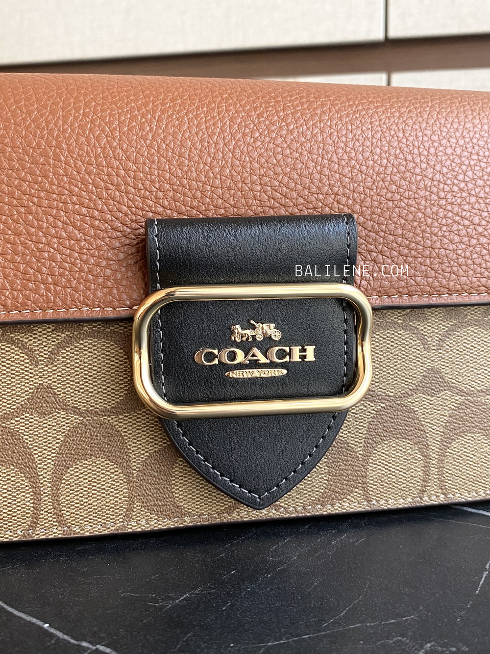 detail-depan-Morgan-Shoulder-Bag-In-Colorblock-Signature-Canvas-Khaki-Multi-balilene