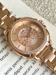 Coach 14503142 Boyfriend Logo Stainless Rosegold Watch