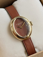 detail-dial-Coach-Sammy-Quartz-Gold-Case-Brown-Leather-Strap-Watch-balilene