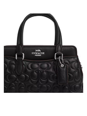 detail-logo-Coach-Mini-Darcie-Carryall-In-Signature-Leather-Black