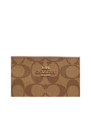 detail-logo-Coach-Signature-Large-Corner-Zip-Khaki-Saddle