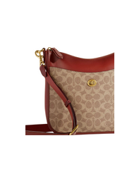detail-samping-Coach-Chaise-Crossbody-In-Signature-Canvas-Tan-Rust
