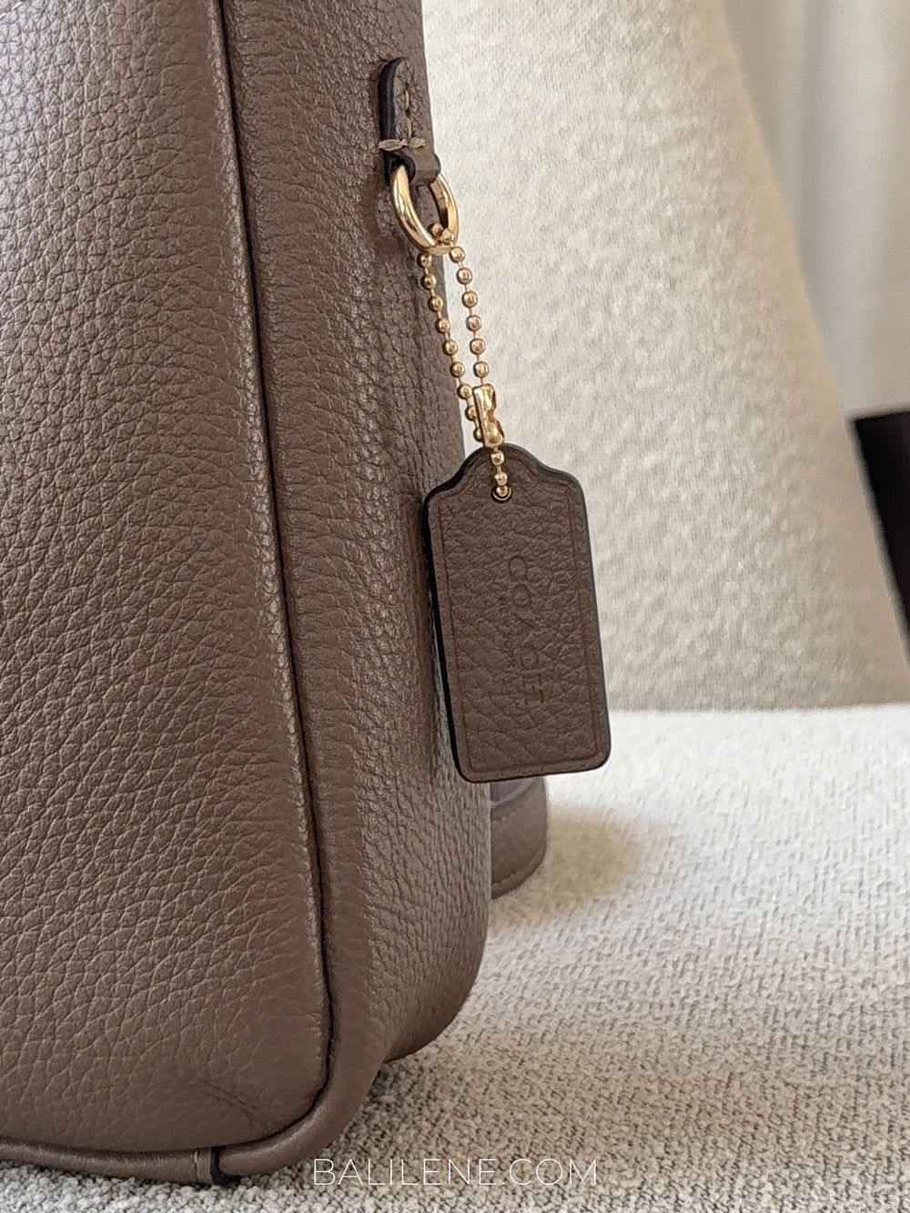 detail-samping-Coach-Hadley-Mini-Crossbody-Bag-Dark-Stone-balilene