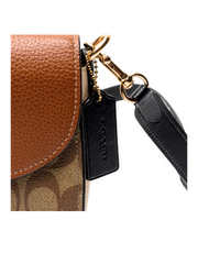 detail-samping-Coach-Morgan-Saddle-Bag-Khaki-Multi