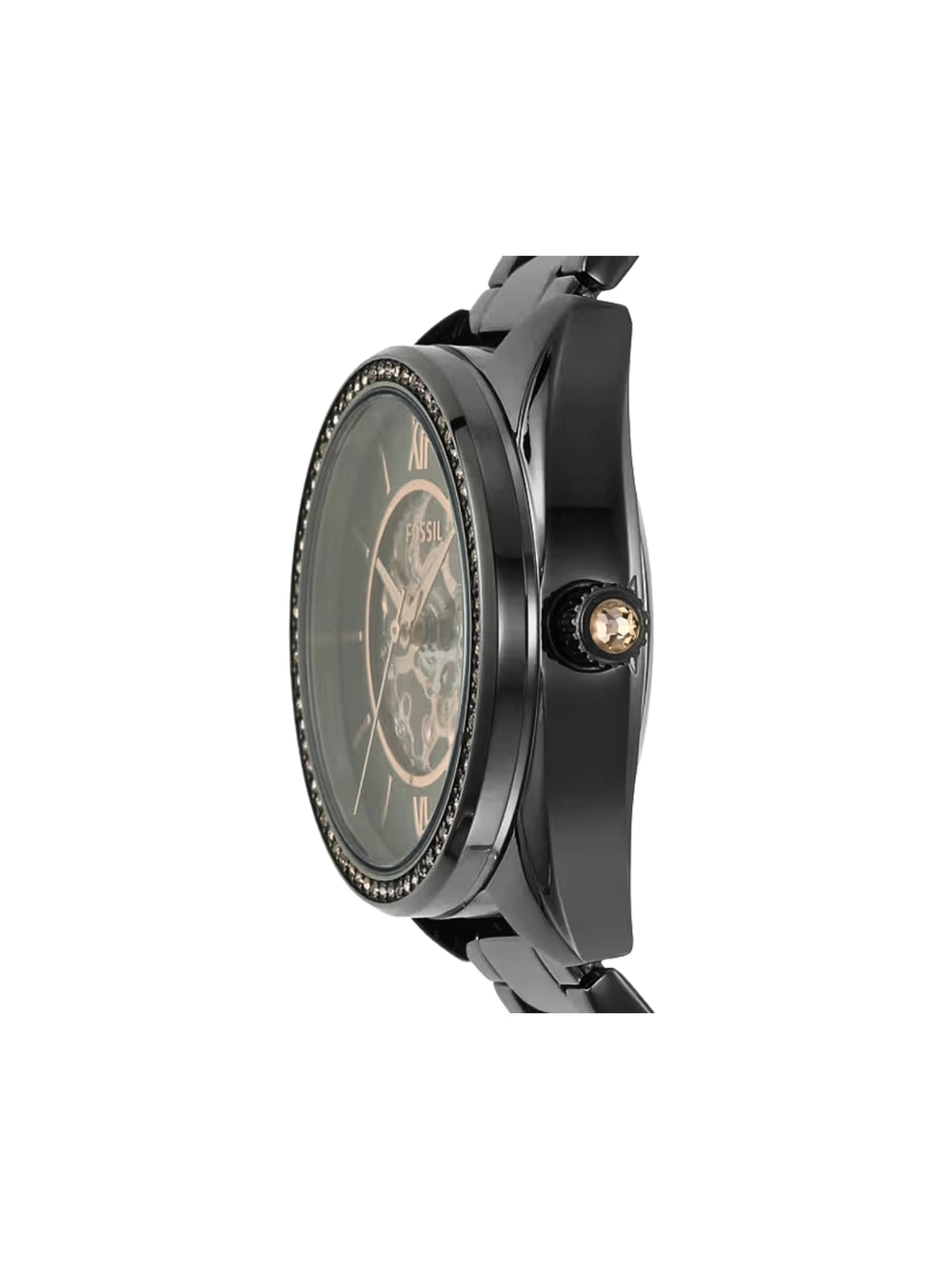 detail-samping-Fossil-Vale-Automatic-Gunmetal-Stainless-Steel-Women-s-Watch