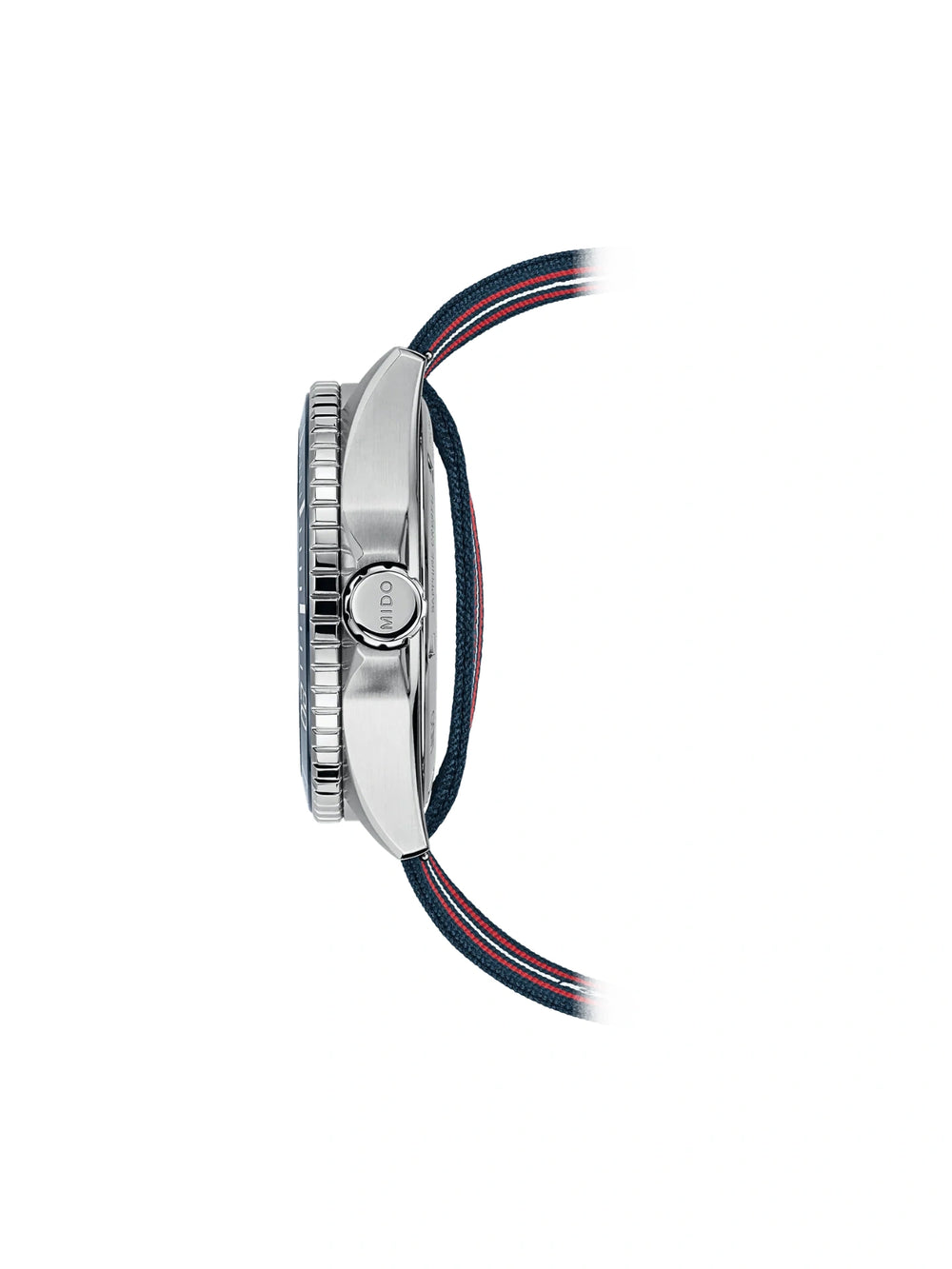 detail-samping-Mido-Ocean-Star-GMT-Blue-Red-Special-Edition-Men-s-Watch