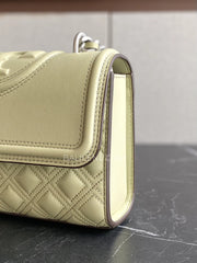 Tory Burch Fleming Small Convertible Shoulder Bag Olive Sprig