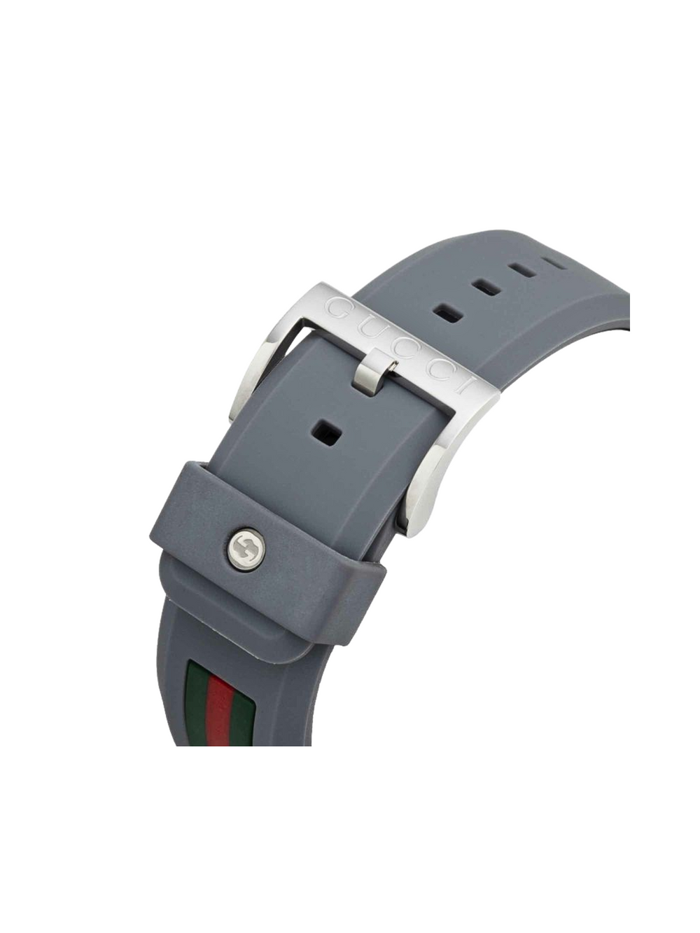 detail-strap-Gucci-Sync-Stainless-Steel-Grey-Rubber-Strap-Watch