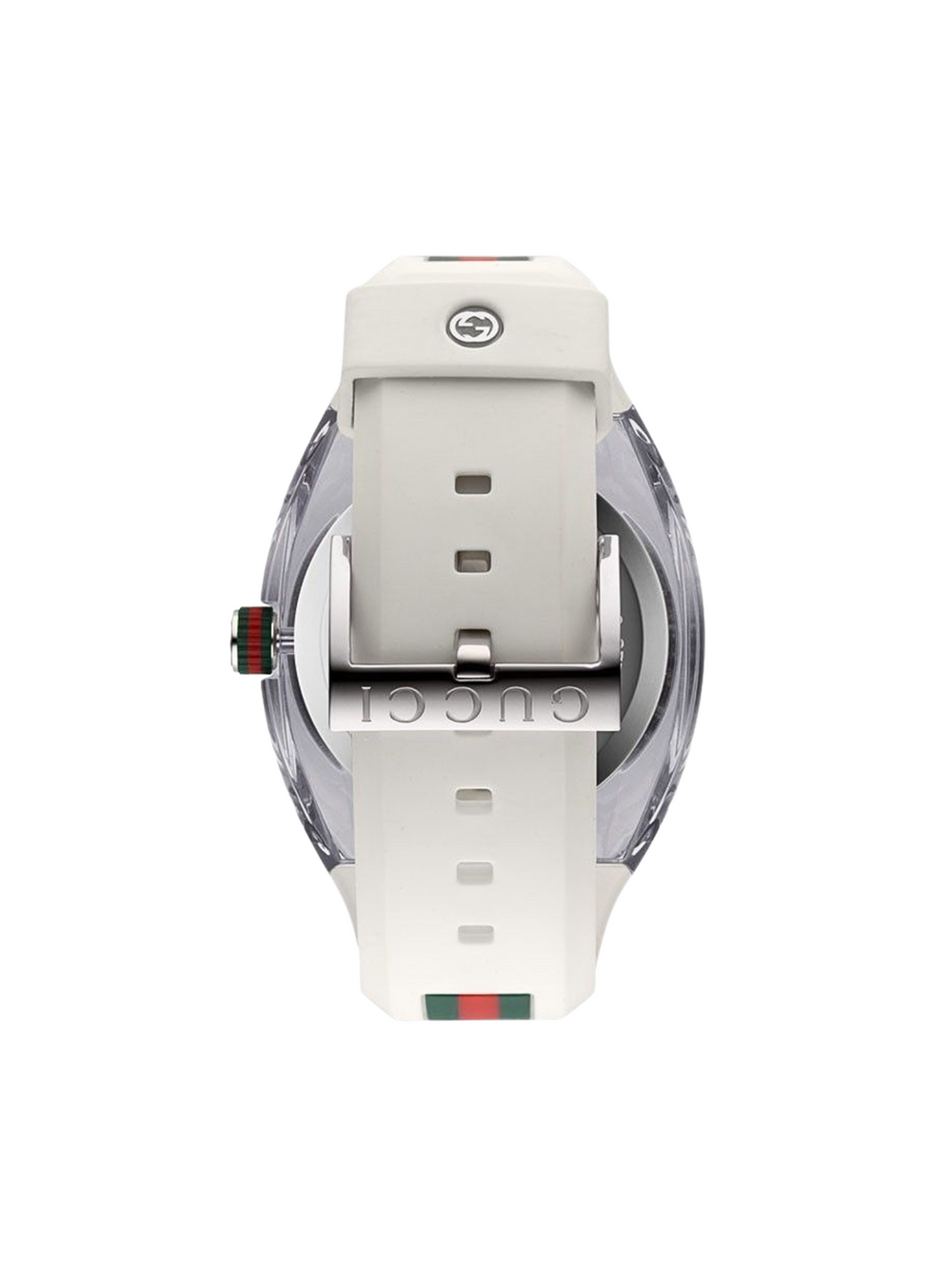 detail-strap-Gucci-Sync-Stainless-Steel-Silver-White-Rubber-Strap-Watch