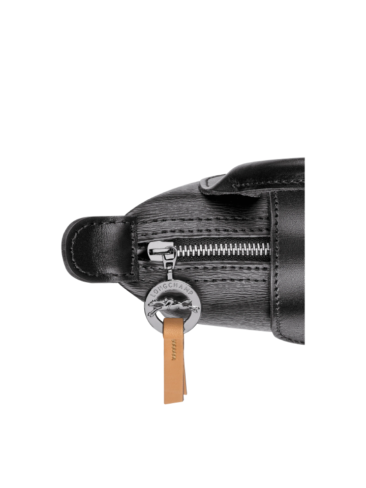 detail-zip-Longchamp-Le-Pliage-City-Top-Handle-Pouch-Black