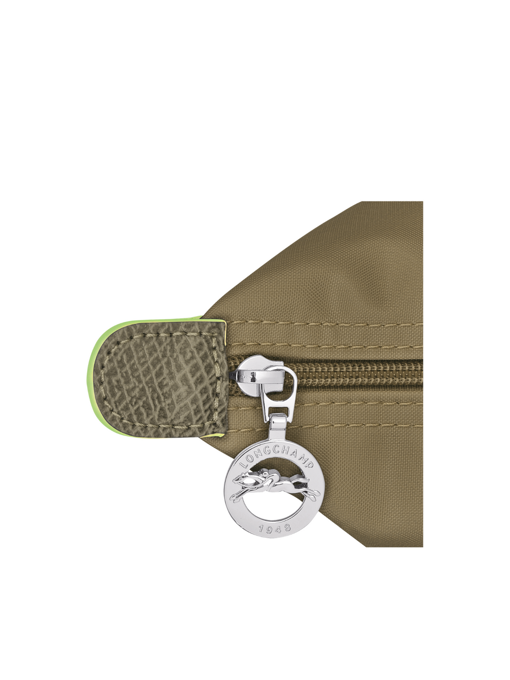 detail-zip-Longchamp-Le-Pliage-Green-Large-Shoulder-Bag-Artichoke