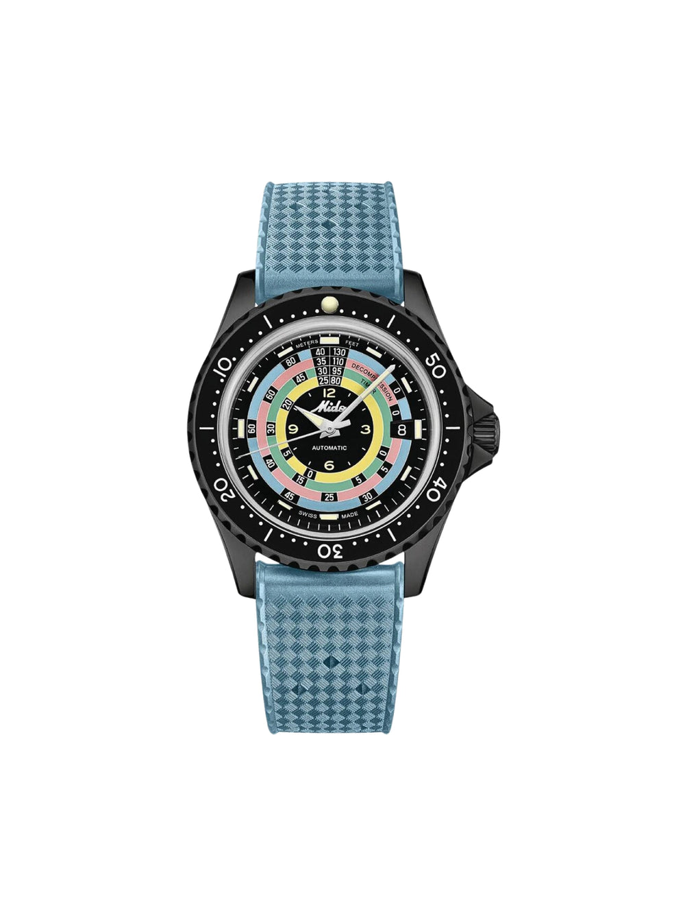 extra-strap-blue-Mido-Ocean-Star-Automatic-Decompression-Timer-1961-Mesh-Strap-Limited-Edition-Extra-Strap-Watch