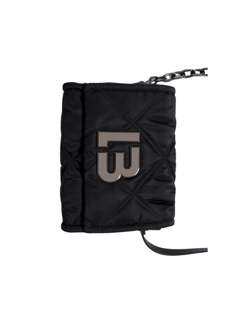 gambar-BYL-Small-Black-Padded-Nylon-Crossbody-Flap-Bag