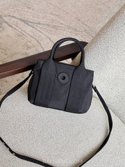 gambar-Bimba-Y-Lola-Small-Black-Nylon-Tote-Bag-with-Silver-Hardware-balilene