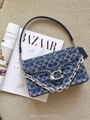 gambar-Coach-Chain-Tabby-Shoulder-Bag-In-Signature-Denim-Deep-Blue-Multi-balilene
