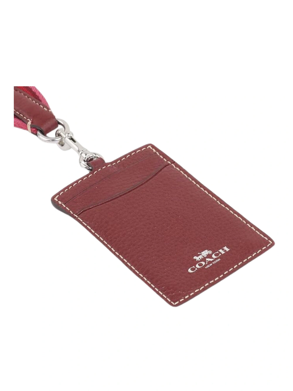 gambar-Coach-ID-Lanyard-Leather-Wine-Multi