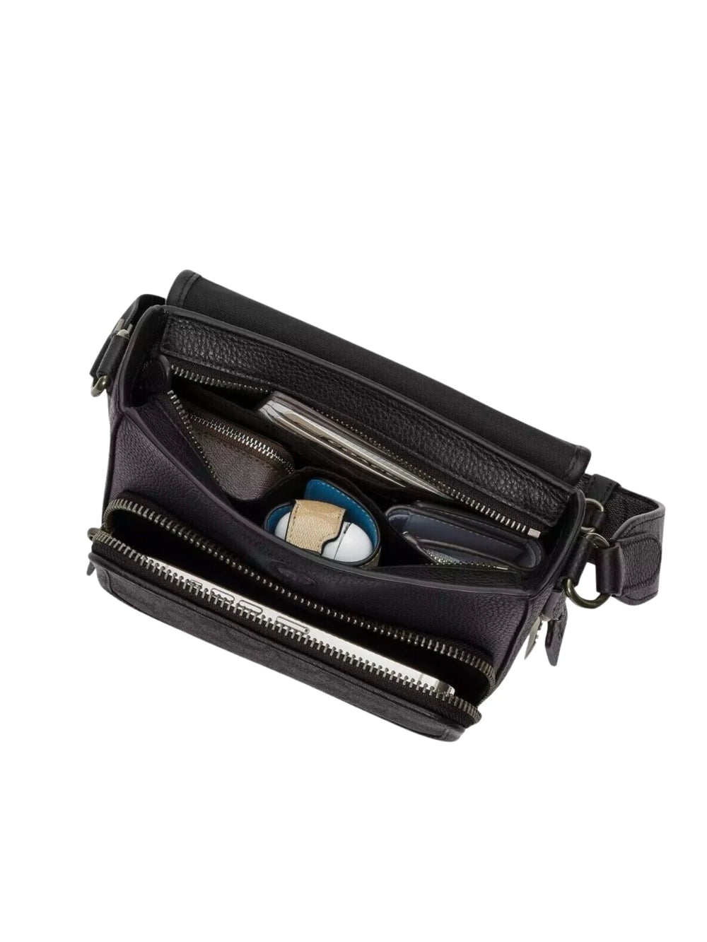 gambar-Coach-Sullivan-Flap-Crossbody-In-Signature-Canvas-Charcoal-Black