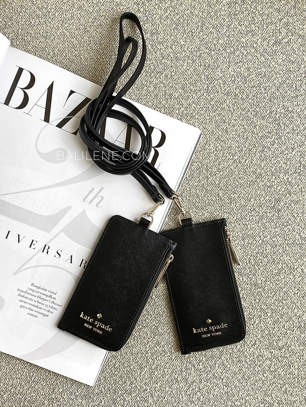 gambar-Kate-Spade-Card-Case-Lanyard-Black-balilene