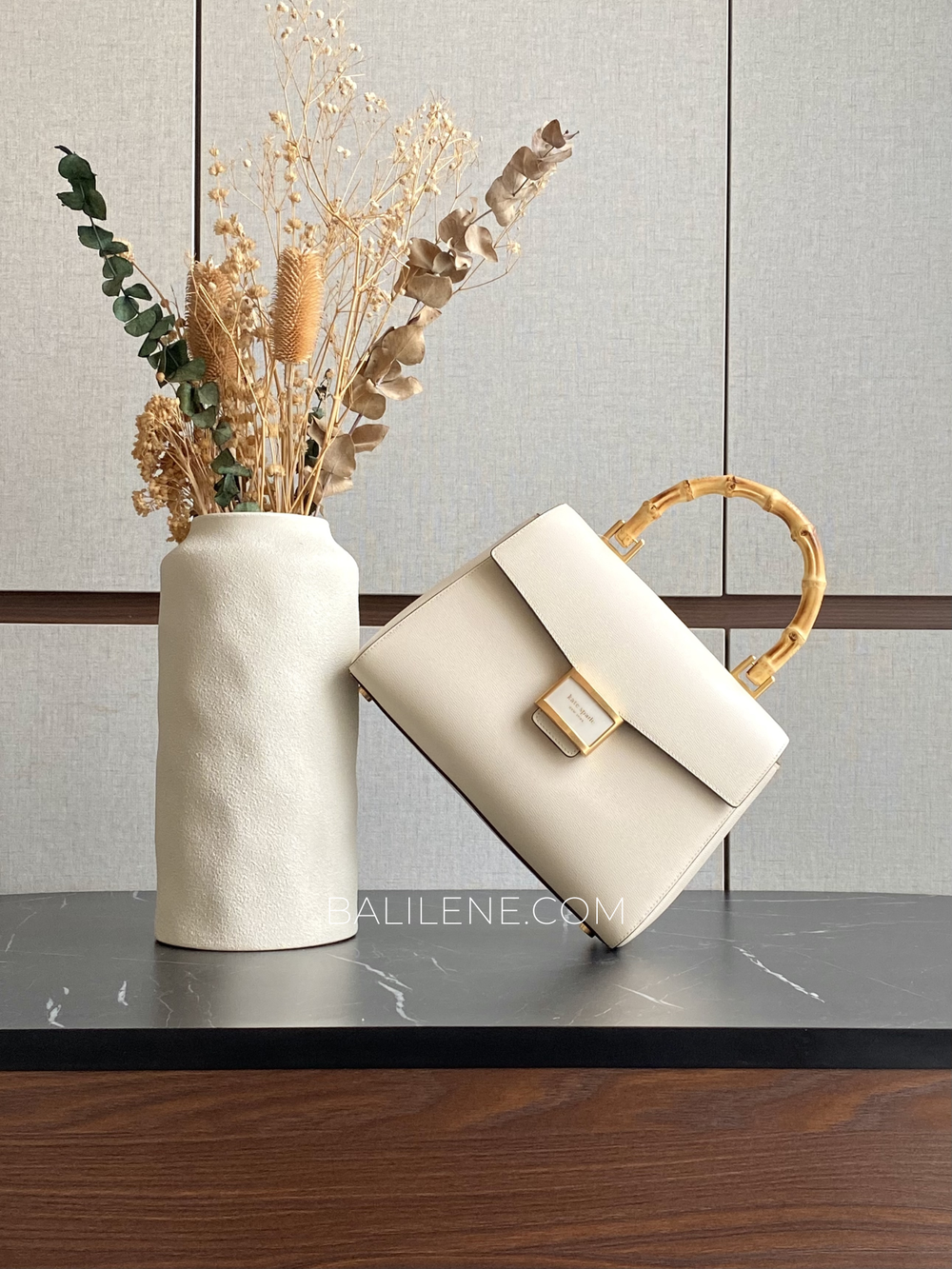 gambar-Kate-Spade-Katy-Bamboo-Medium-Top-Handle-Halo-White-balilene