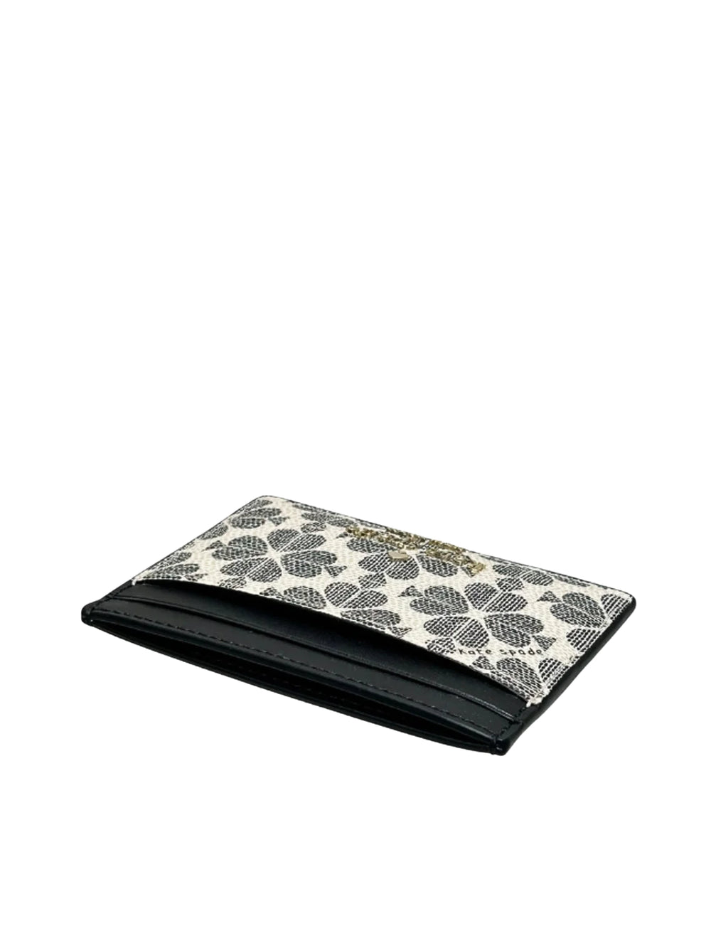 gambar-Kate-Spade-Signature-Spade-Flower-Small-Slim-Card-Holder-Black-Multi
